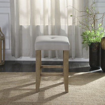Grey and Oak Counter Height Stools (Set of 2) image 1