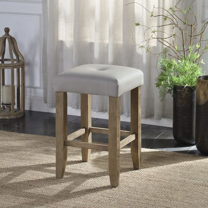 Grey and Oak Counter Height Stools (Set of 2) image 2