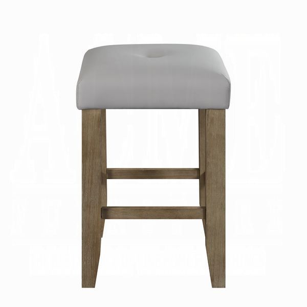 Grey and Oak Counter Height Stools (Set of 2) image 4