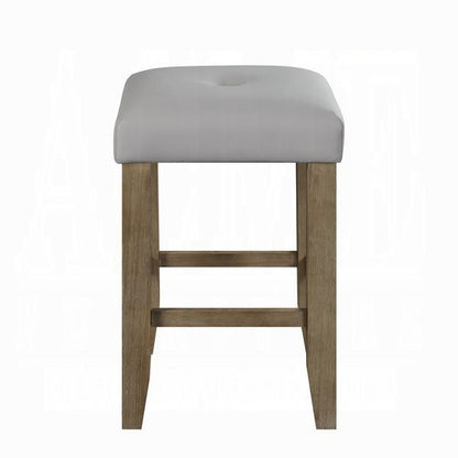 Grey and Oak Counter Height Stools (Set of 2) image 4