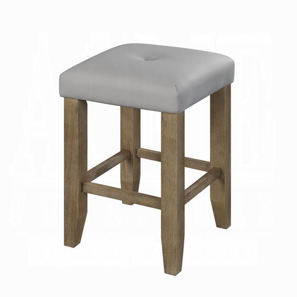 Grey and Oak Counter Height Stools (Set of 2) image 3