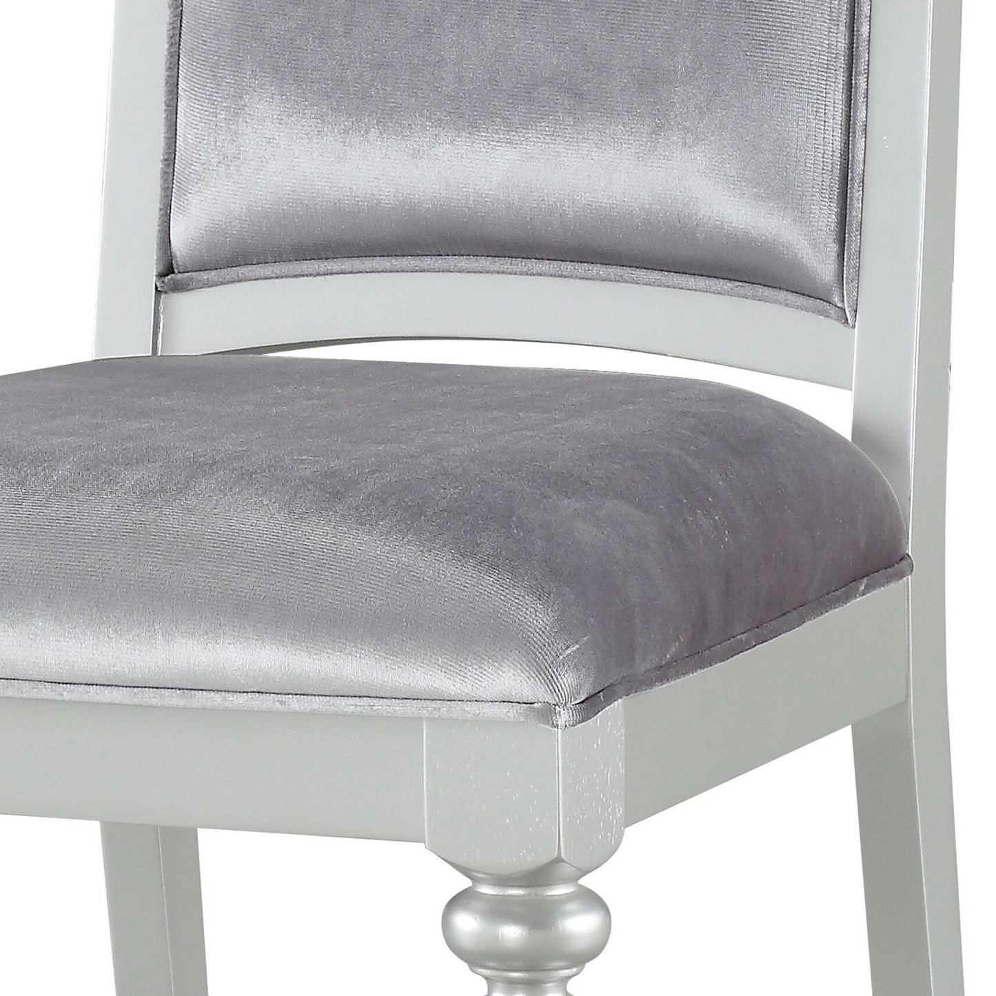 Grey and Platinum Upholstered Side Chairs (Set of 2) image 5