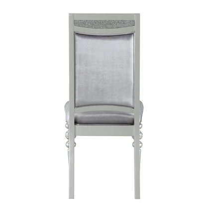 Grey and Platinum Upholstered Side Chairs (Set of 2) image 3