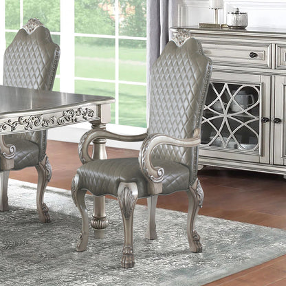 Grey and Vintage Bone White Arm Chairs (Set of 2) image 7