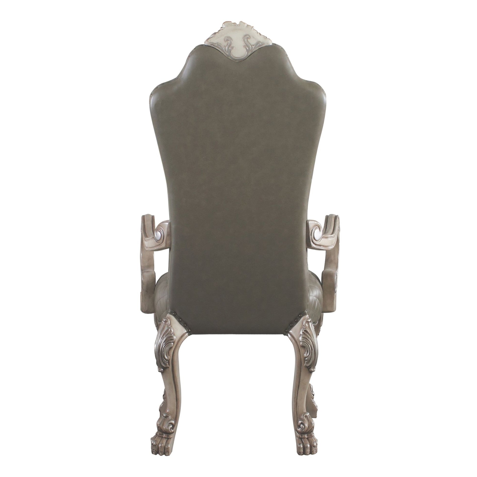 Grey and Vintage Bone White Arm Chairs (Set of 2) image 4