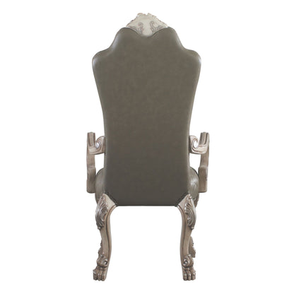 Grey and Vintage Bone White Arm Chairs (Set of 2) image 4
