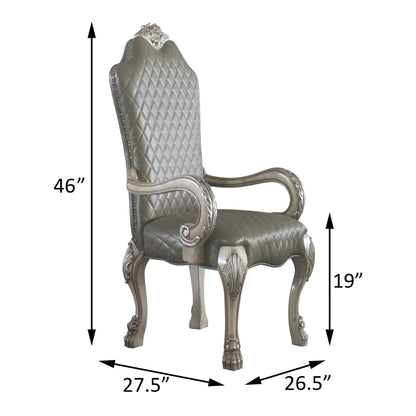 Grey and Vintage Bone White Arm Chairs (Set of 2) image 6