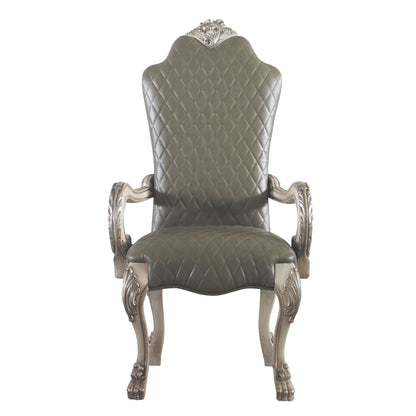 Grey and Vintage Bone White Arm Chairs (Set of 2) image 2