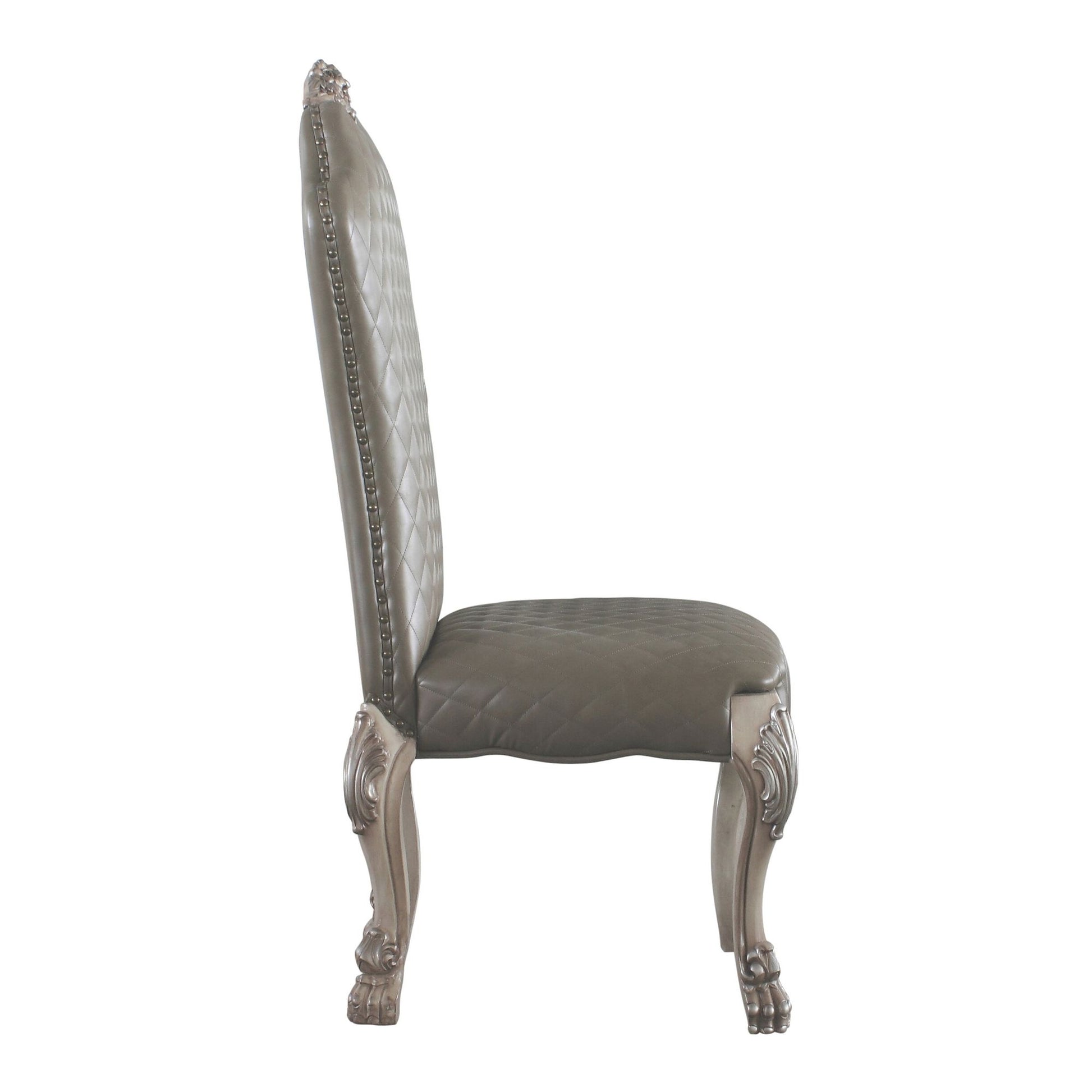 Grey and Vintage Bone White Side Chairs (Set of 2) image 4