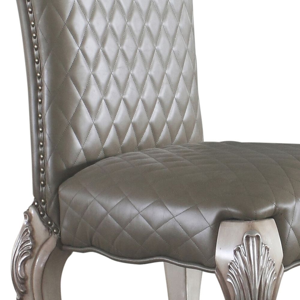 Grey and Vintage Bone White Side Chairs (Set of 2) image 5