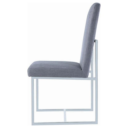 Grey Cube Base Dining Chair (Set of 2) image 7