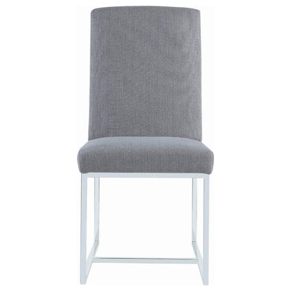 Grey Cube Base Dining Chair (Set of 2) image 5