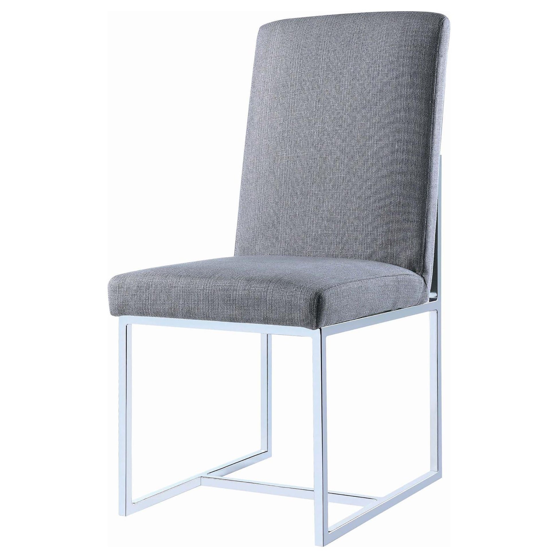 Grey Cube Base Dining Chair (Set of 2) image 4