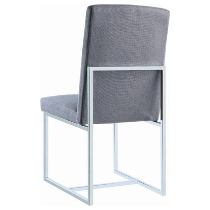 Grey Cube Base Dining Chair (Set of 2) image 8