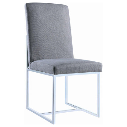 Grey Cube Base Dining Chair (Set of 2) image 3