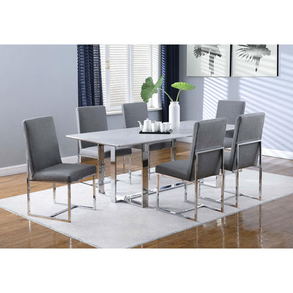 Grey Cube Base Dining Chair (Set of 2) image 10