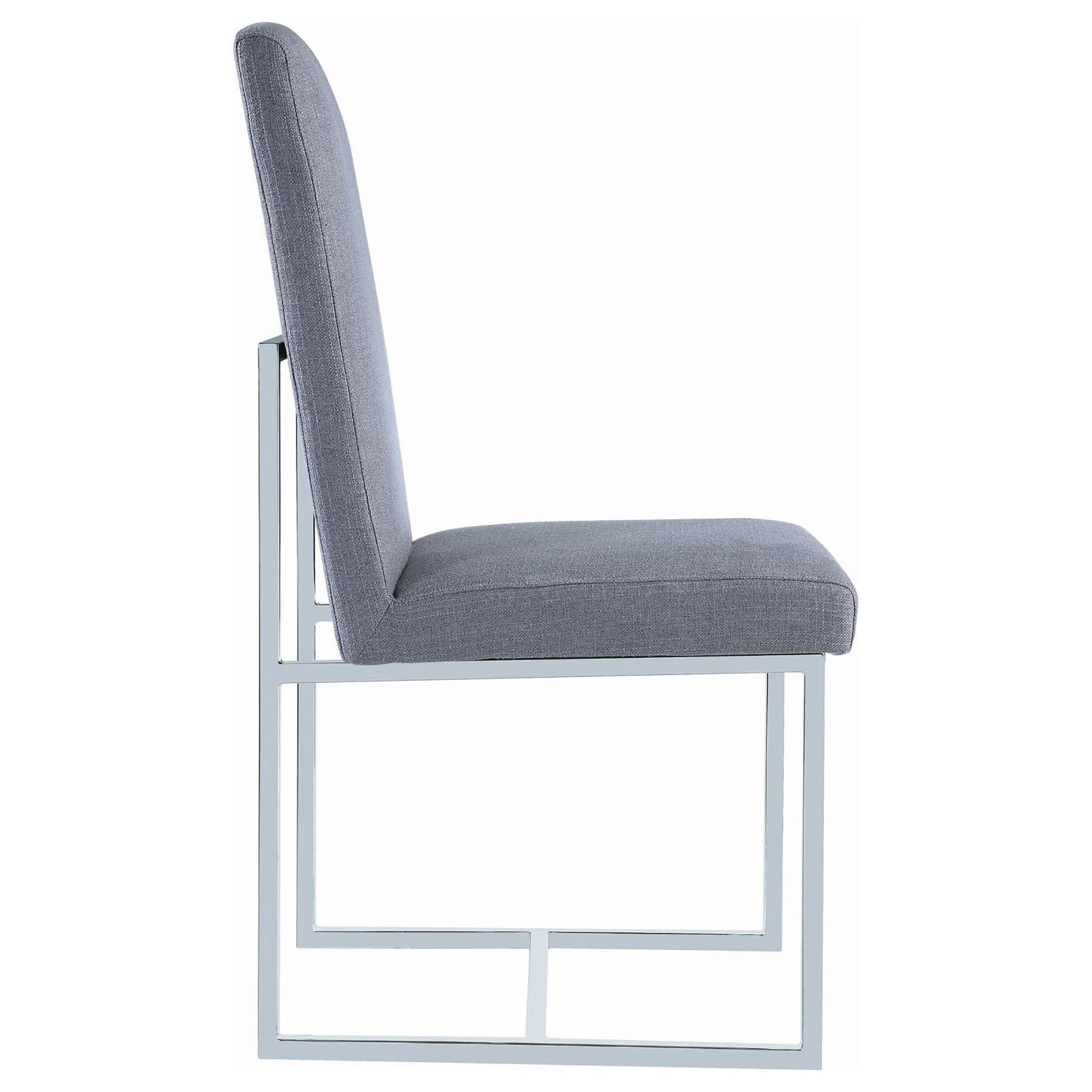 Grey Cube Base Dining Chair (Set of 2) image 6