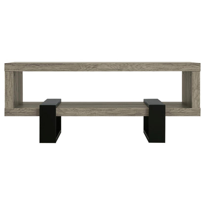 Grey Driftwood 1-shelf Coffee Table image 3