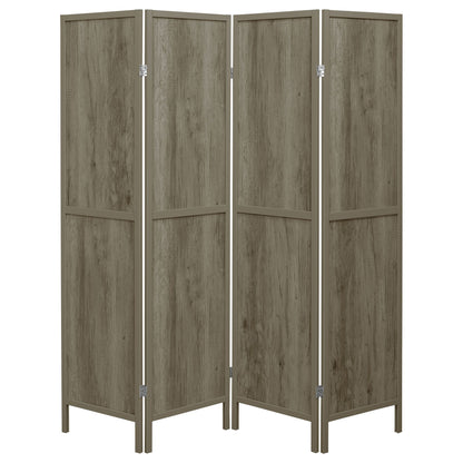 Grey Driftwood and Light Grey 4-Panel Folding Screen image 3