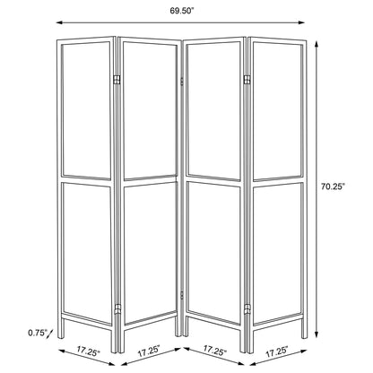 Grey Driftwood and Light Grey 4-Panel Folding Screen image 8