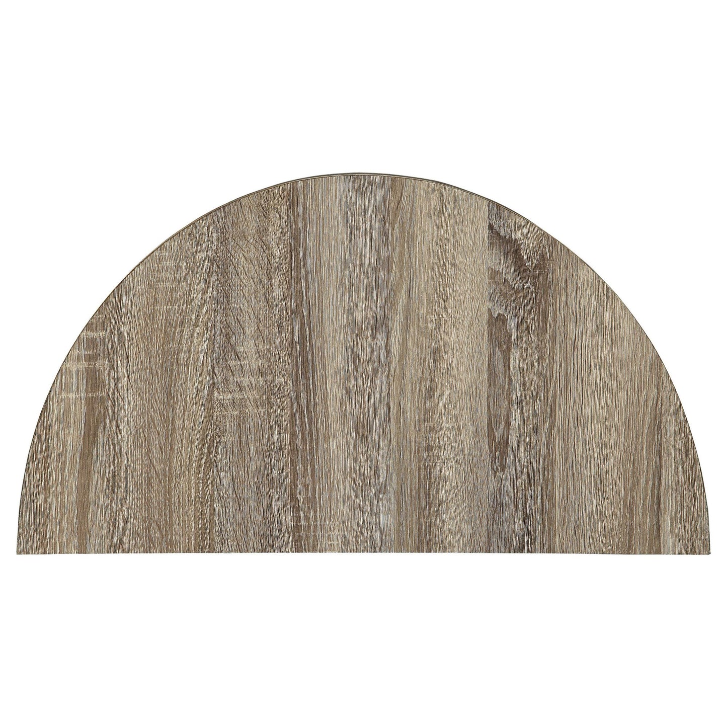Grey Oak and Grey Half Moon Console Table with Bottom Shelf image 5