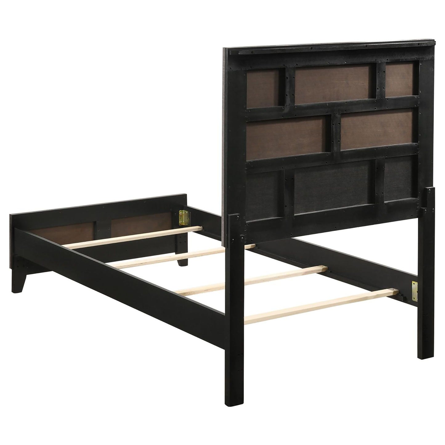 Grey Oak Twin Panel Bed image 4