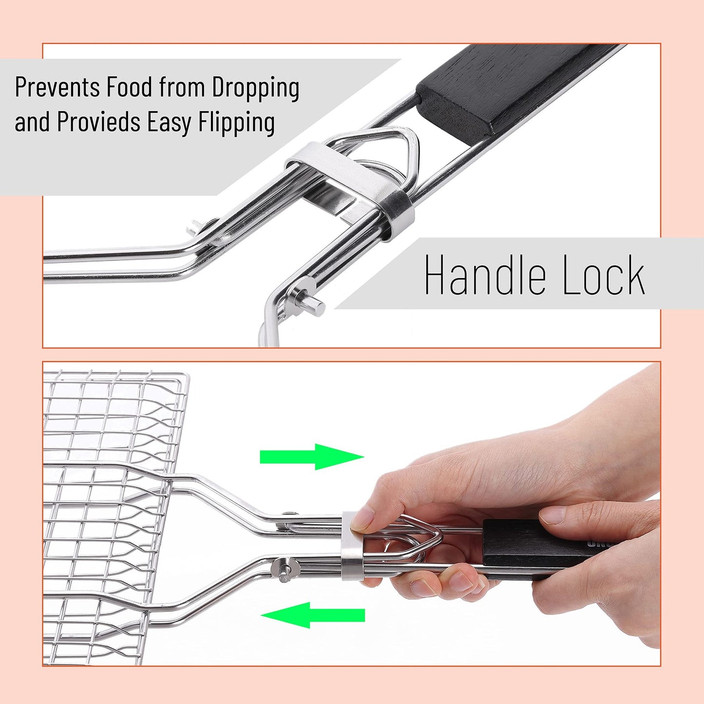 Grill Basket, Stainless Steel, Fish Grill Baskets for Outdoor Grill, Vegetable Grill Basket, BBQ Grill Basket, Fish Bask image 6