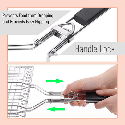 Grill Basket, Stainless Steel, Fish Grill Baskets for Outdoor Grill, Vegetable Grill Basket, BBQ Grill Basket, Fish Bask image 6