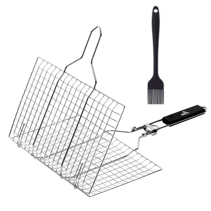 Grill Basket, Stainless Steel, Fish Grill Baskets for Outdoor Grill, Vegetable Grill Basket, BBQ Grill Basket, Fish Bask image 1