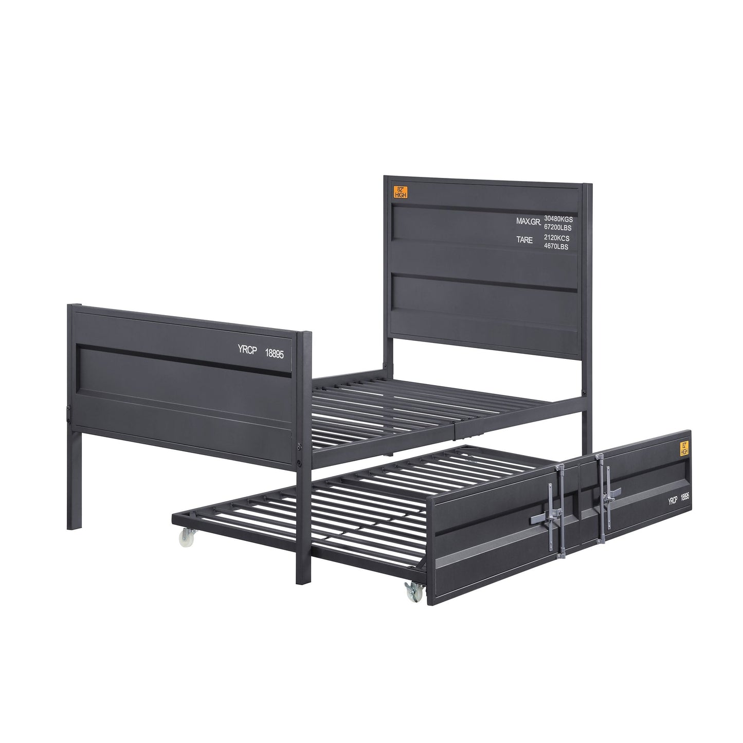 Gunmetal Full Platform Bed image 1