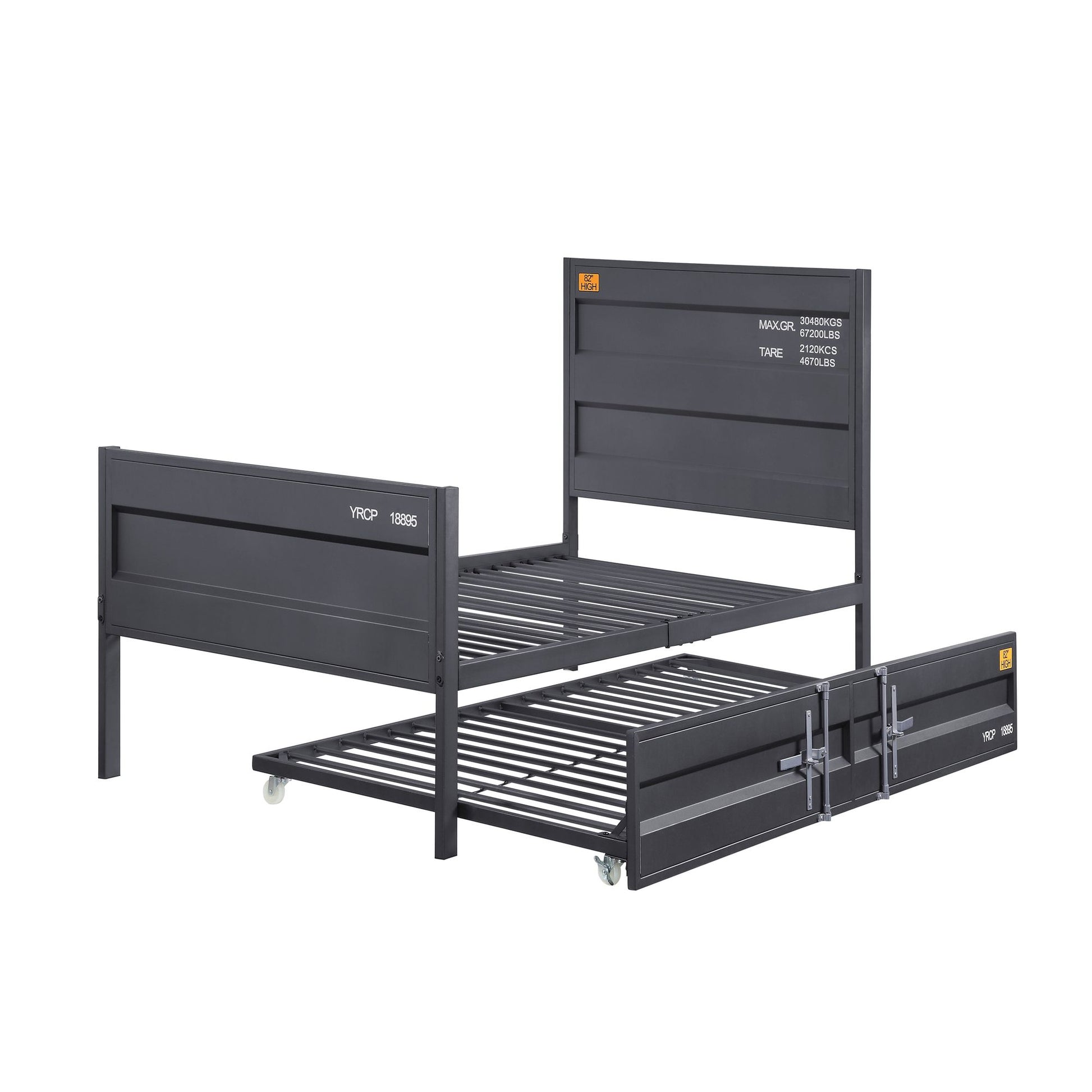 Gunmetal Full Platform Bed image 1