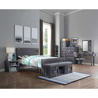 Gunmetal Twin Platform Bed image 5