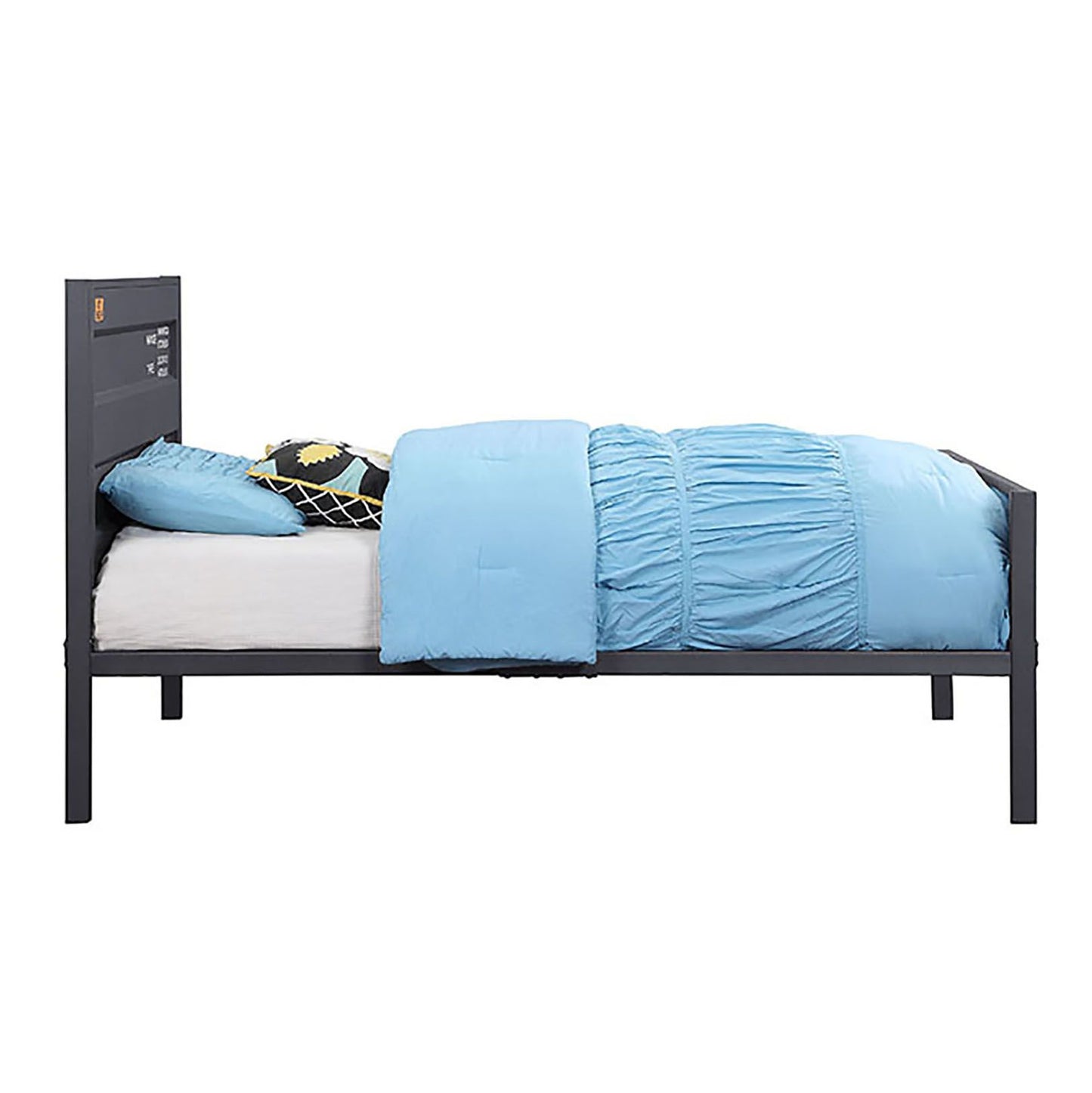 Gunmetal Twin Platform Bed image 4