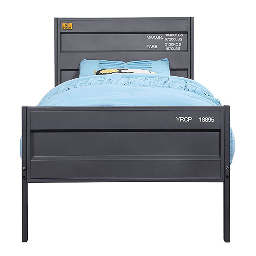 Gunmetal Twin Platform Bed image 3