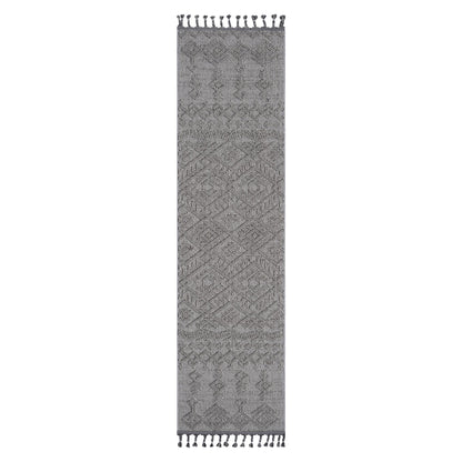 Guros Collection 2X8 White / White / Traditional Indoor / Outdoor Runner Rug image 1