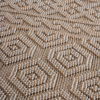 Guros Collection 4X6 Mocha / Geometric Indoor/ Outdoor Area Rug image 3