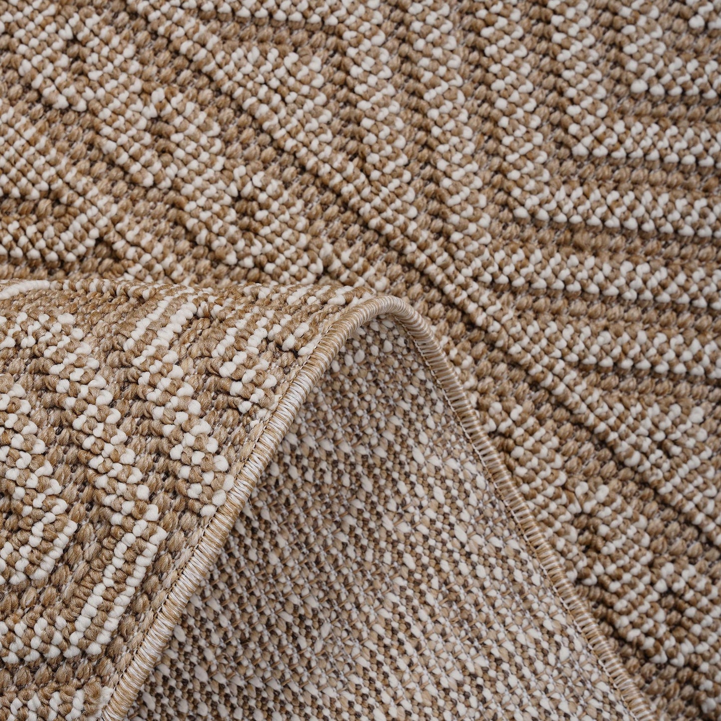 Guros Collection 4X6 Mocha / Geometric Indoor/ Outdoor Area Rug image 4