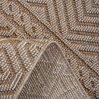Guros Collection 4X6 Mocha / Geometric Indoor/ Outdoor Area Rug image 4