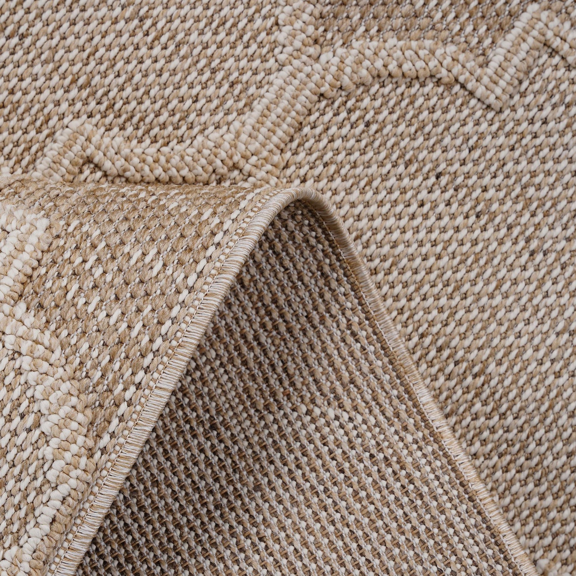 Guros Collection 5X7 Cream / Trellis Indoor / Outdoor Area Rug image 4