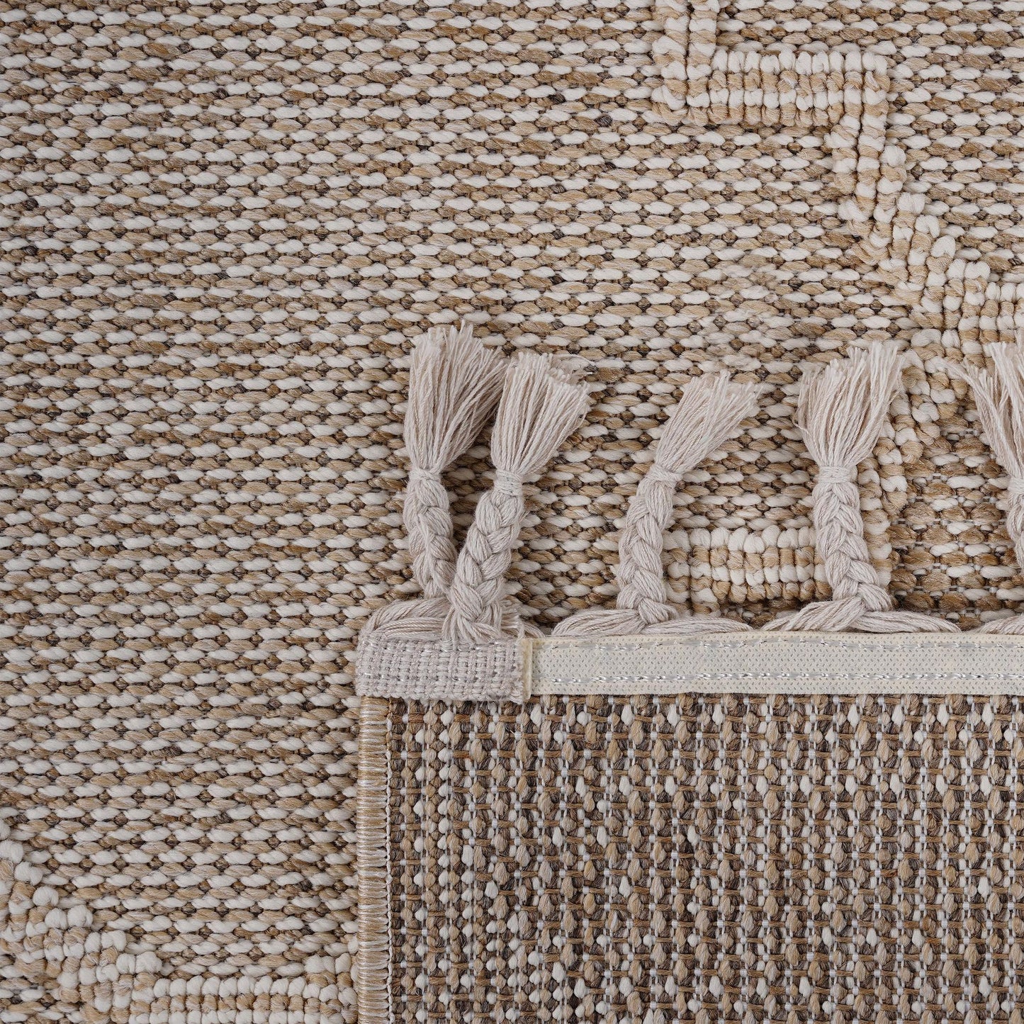 Guros Collection 5X7 Cream / Trellis Indoor / Outdoor Area Rug image 5