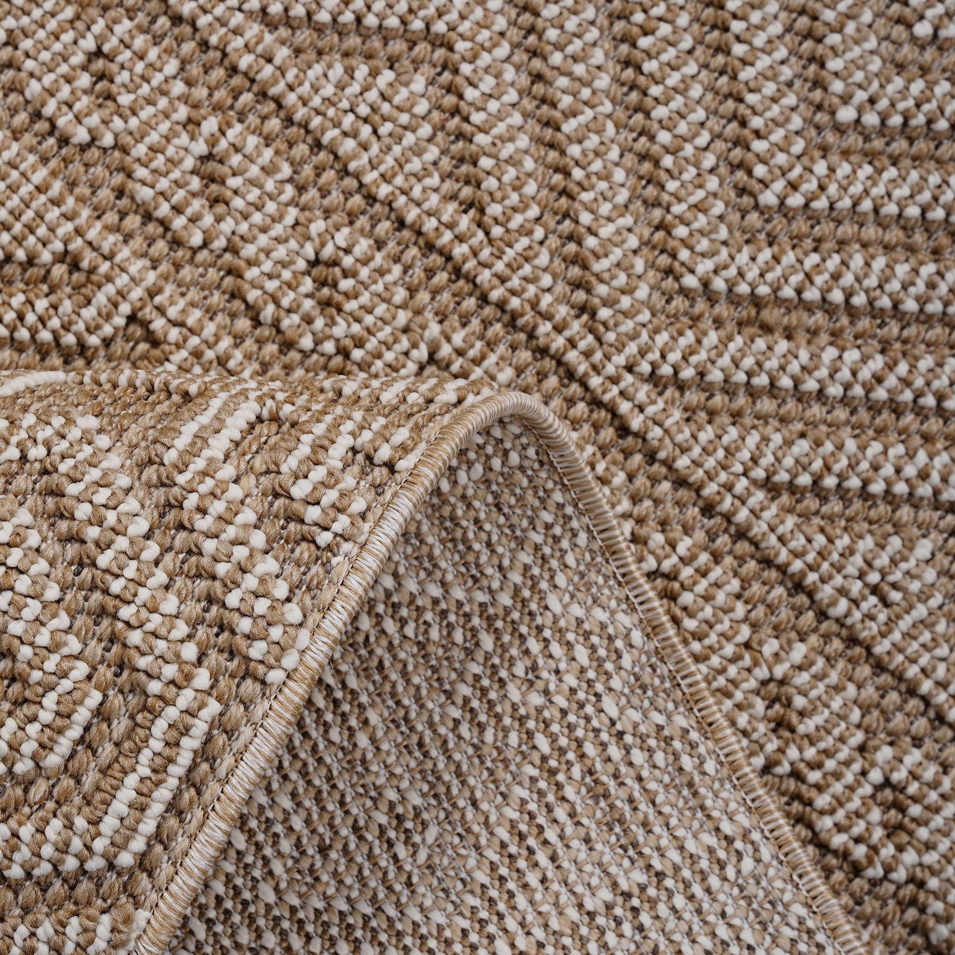 Guros Collection 6X9 Mocha / Geometric Indoor / Outdoor Area Rug image 4