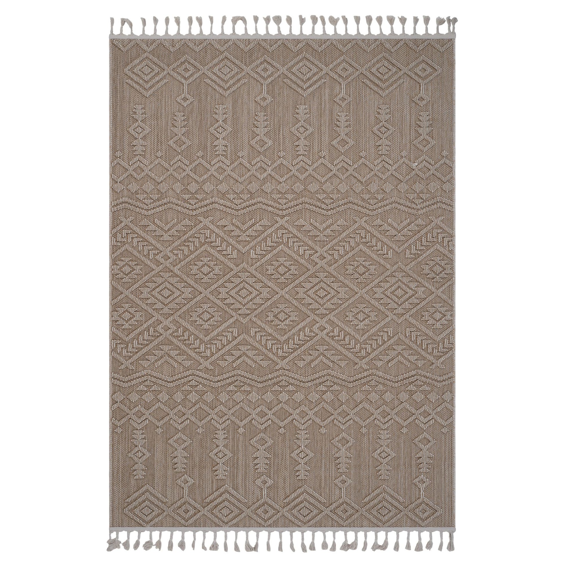 Guros Collection 6X9 Natural / Traditional Indoor / Outdoor Area Rug image 1