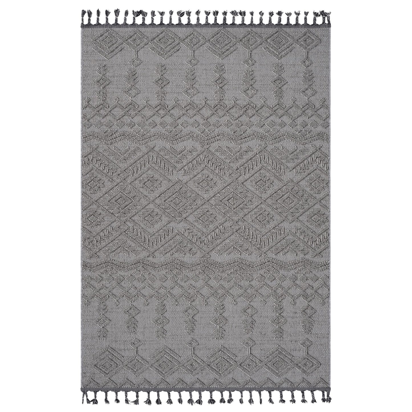 Guros Collection 6X9 White / White / Traditional Indoor / Outdoor Area Rug image 1