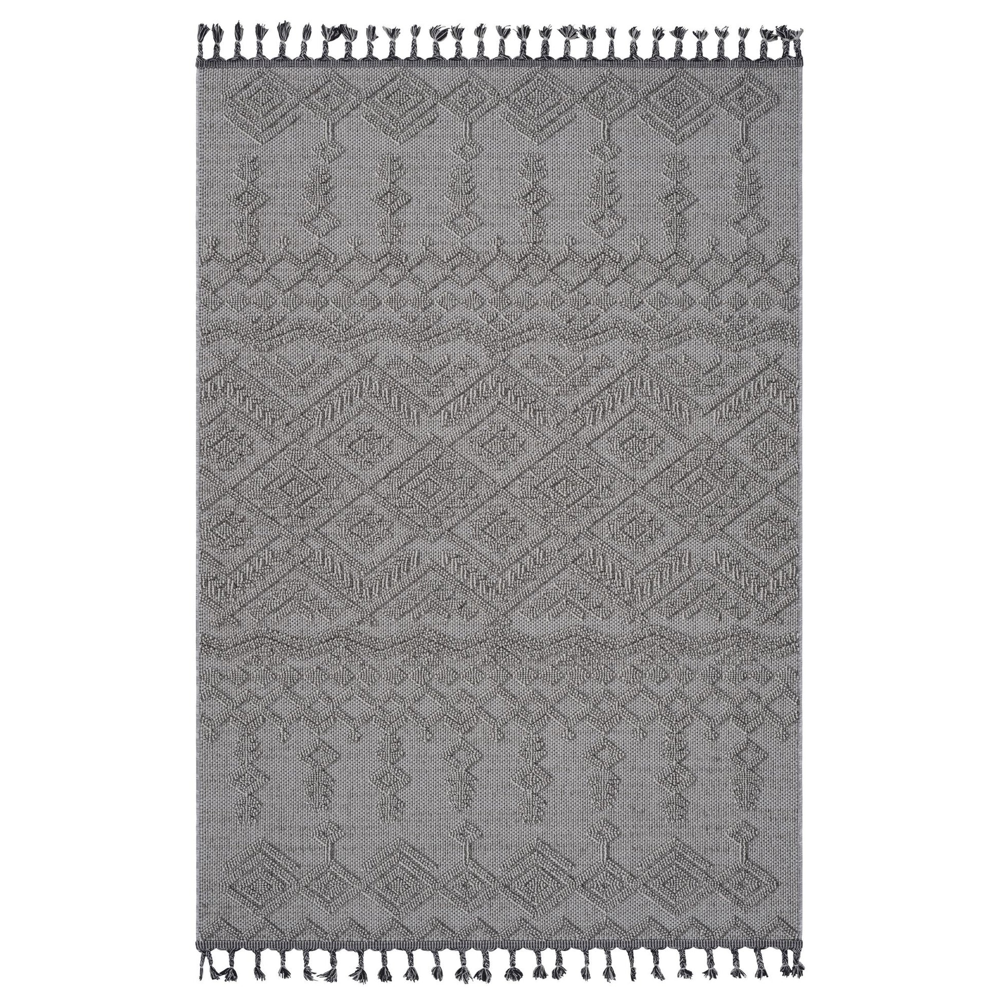 Guros Collection 6X9 White / White / Traditional Indoor / Outdoor Area Rug image 1