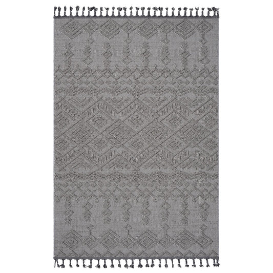 Guros Collection 6X9 White / White / Traditional Indoor / Outdoor Area Rug image 1