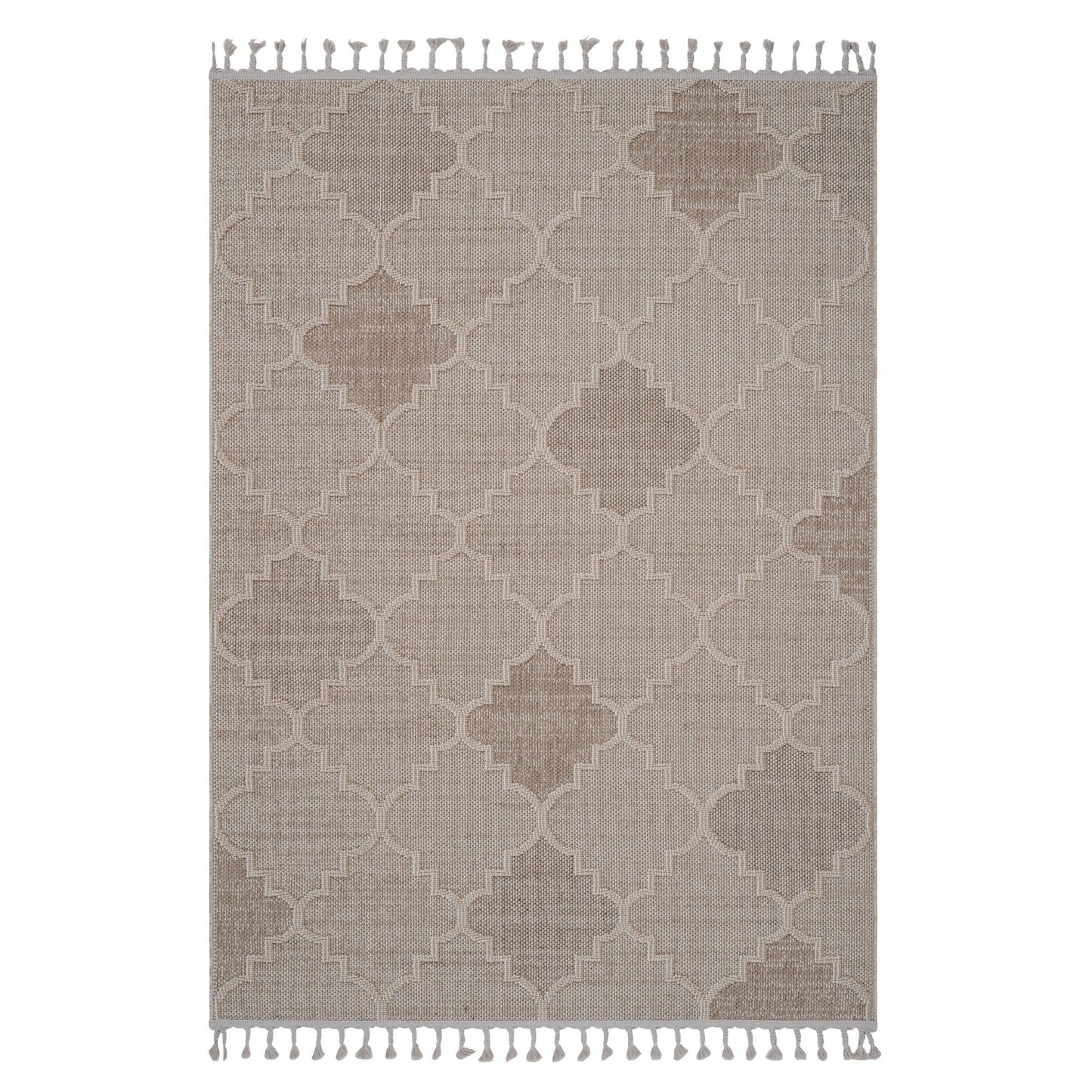 Guros Collection 8X10 Cream / Trellis Indoor / Outdoor Area Rug image 1