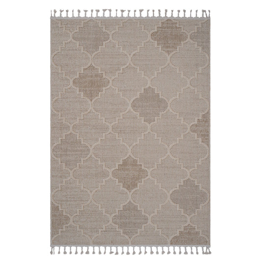 Guros Collection 8X10 Cream / Trellis Indoor / Outdoor Area Rug image 1