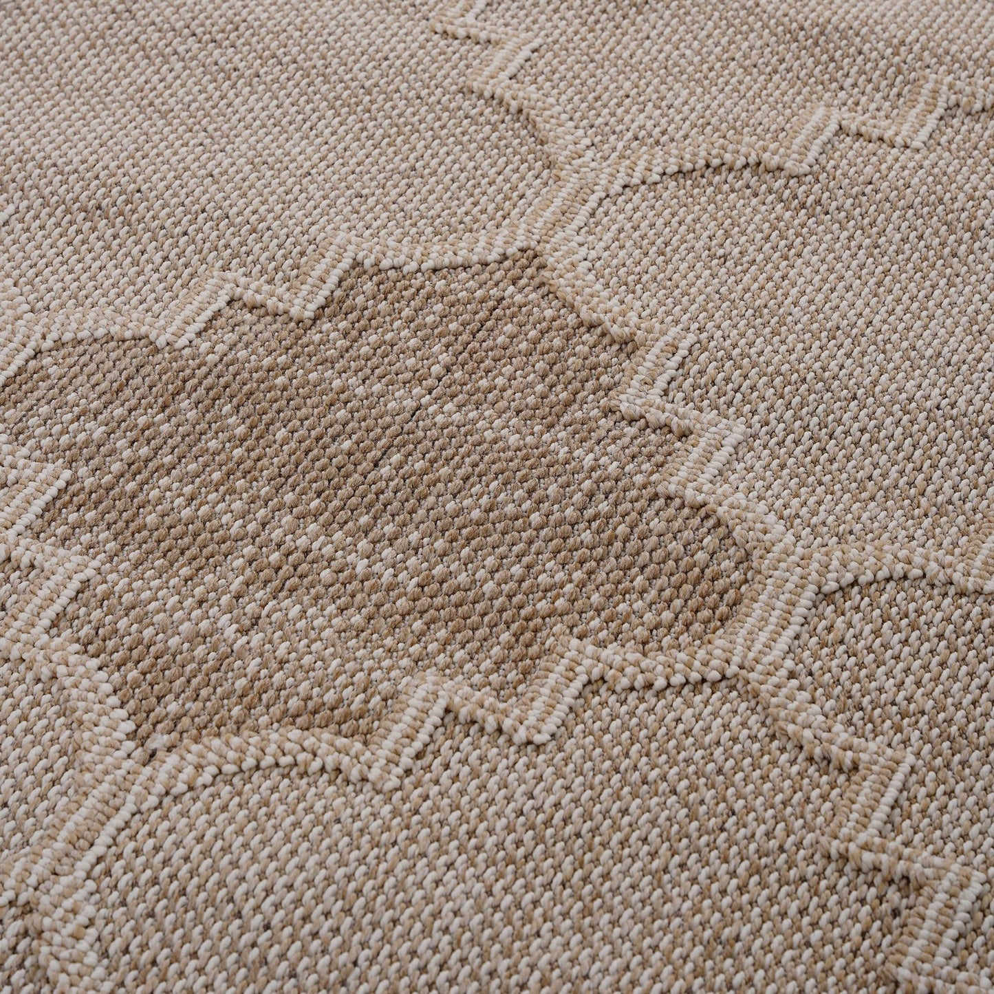 Guros Collection 8X10 Cream / Trellis Indoor / Outdoor Area Rug image 3