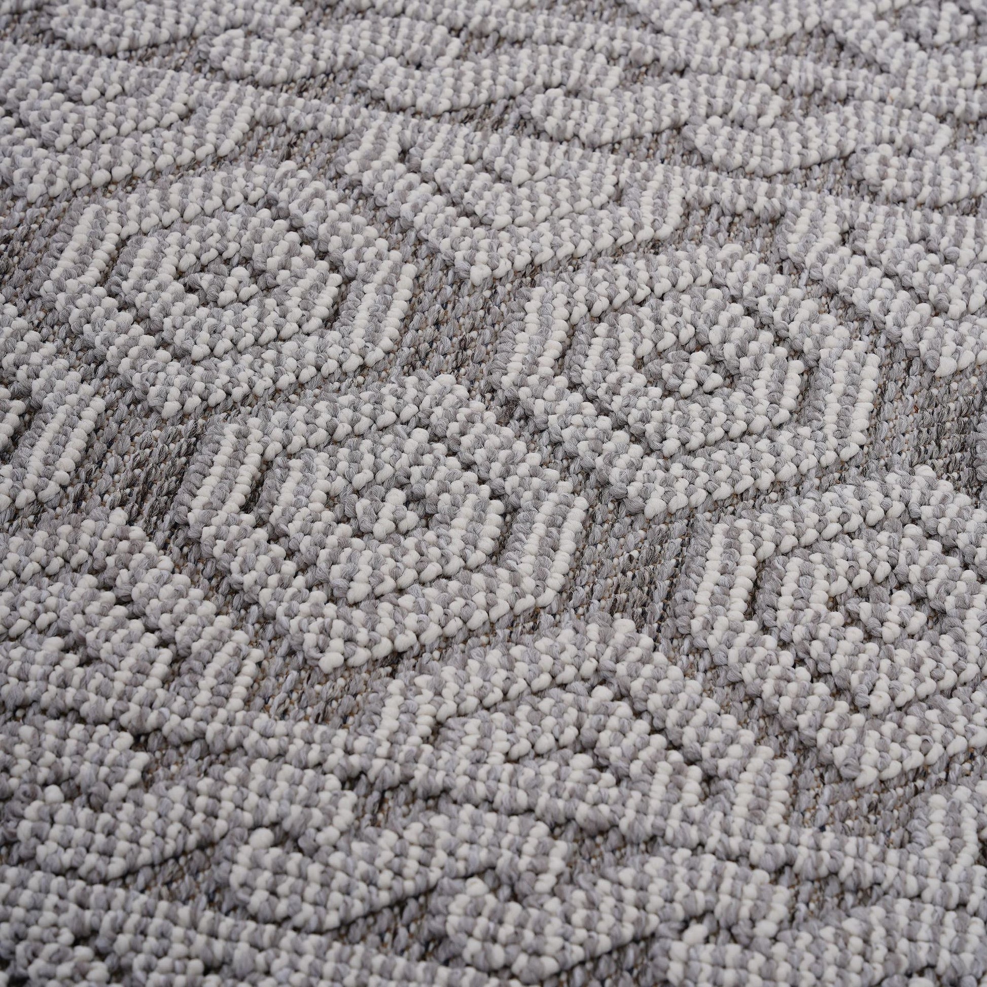 Guros Collection 8X10 Grey / White / Geometric Indoor / Outdoor Area Rug image 4