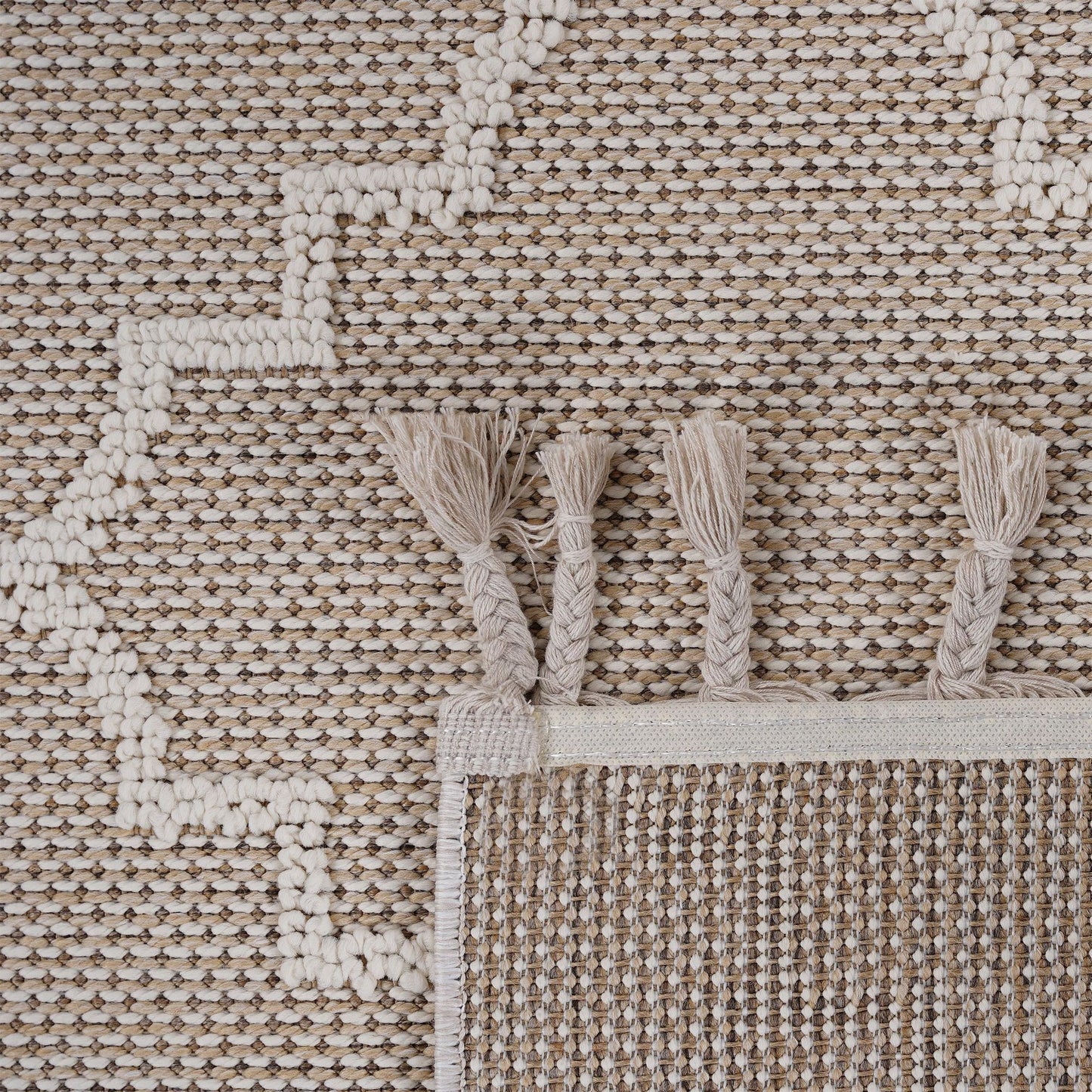 Guros Collection 8X10 Ivory / Trellis Indoor / Outdoor Area Rug image 5